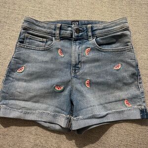 GAP Women's Denim Shorts with Watermelon Design